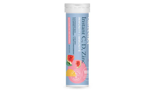On-The-Go Vitamin C, D and Zinc Effervescent Tablets - Watermelon- Code#: VT2314