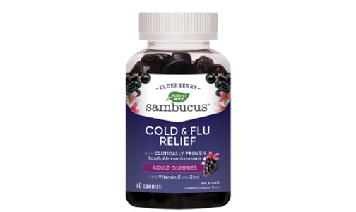 Sambucus Cold and Flu Relief Adult Gummies- Code#: VT2438