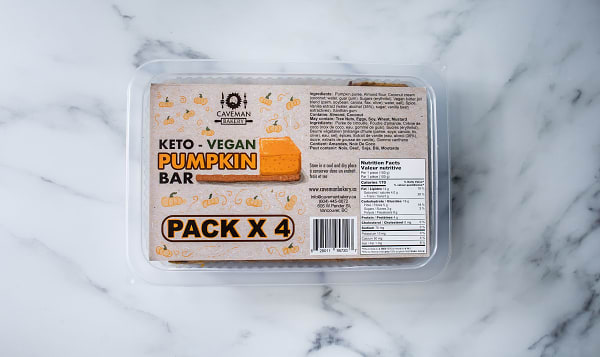 4Pk Keto Vegan Pumpkin Bar (Frozen)