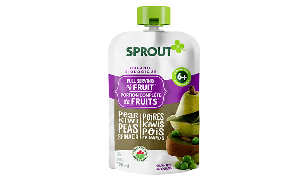 Organic Pear Kiwi Peas Spinach