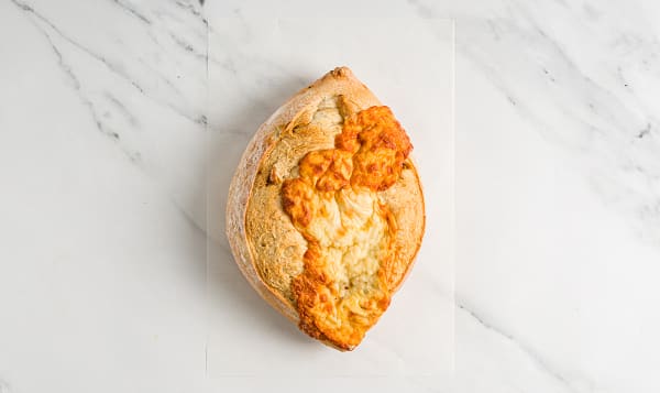 Organic Three's Company, Garlic & Cheese Batard Loaf