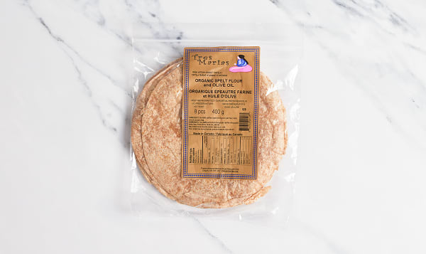 8  Medium Size - 100% Spelt Tortilla (Frozen)