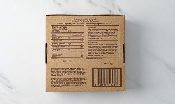 Organic Ready-to-Bake Chocolate Croissants (Frozen)