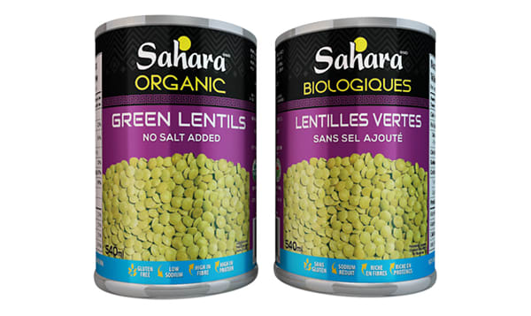 Organic Green Lentils - No Salt