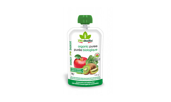 Organic Apple Kiwi Spinach Puree