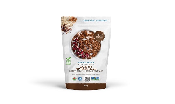 Organic Sprouted Oatmeal, Cacao Nib