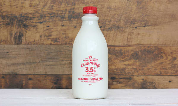 Happy Planet Foods Organic 3 5 Grass Fed Milk 1 5l Shop At Spud Ca