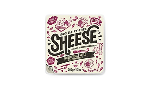 Dairy-Free Wensleydale Cheese with Cranberries