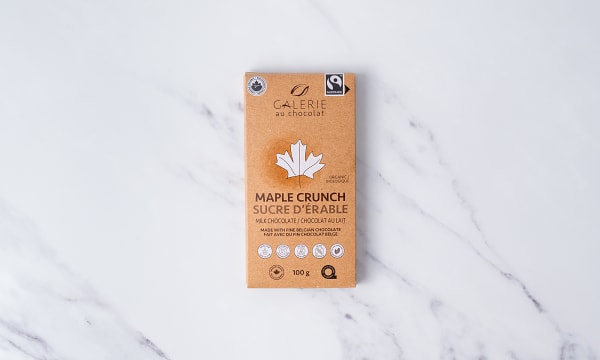 Organic Maple Crunch Milk Chocolate Bar