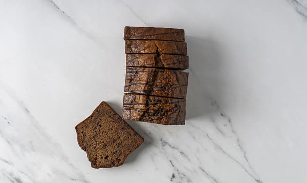 Chocolate Chip Banana Bread Loaf - Sliced