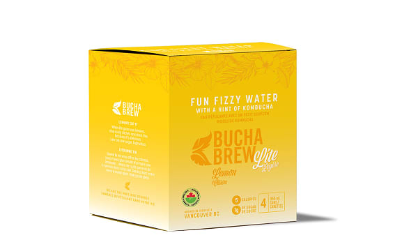 Organic Fun Fizzy Water - Kombucha Lemon