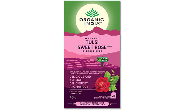 Organic Tulsi Sweet Rose - Stress Reliving and Relaxing