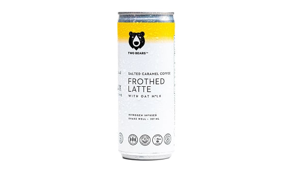 Frothed Coffee Latte with Oat Milk - Salted Caramel