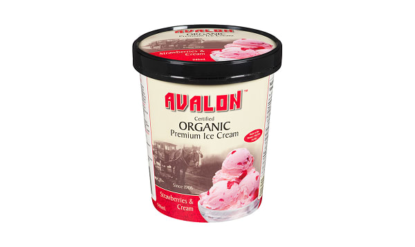 Organic Ice Cream Strawberry Cream (Frozen)