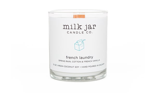 French Laundry Candle - Spring Rain, Cotton and French Vanilla