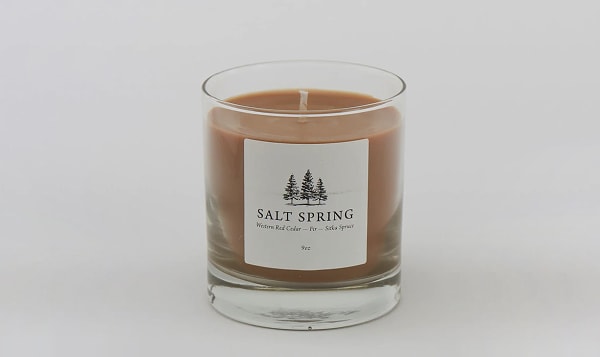 Salt Spring Glass Candle