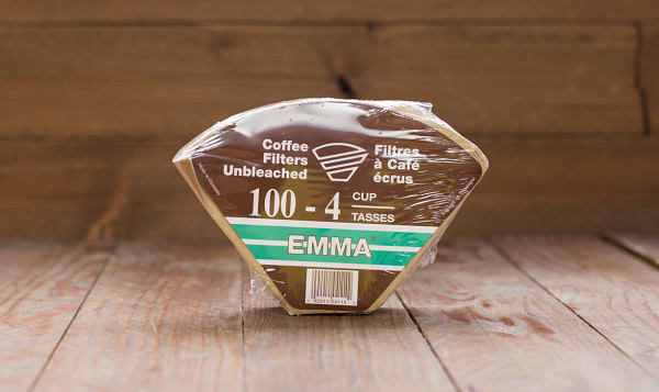 Emma 4 Cup Unbleached Coffee Filters 100 Filters Shop at Spud Spud