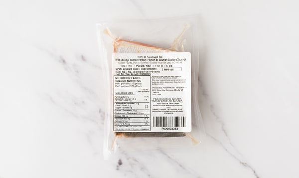 Salmon Sockeye Portions, Skin On (Frozen)