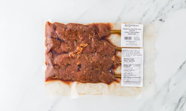 Peppercorn Grass-Fed Steak Skewers (Frozen)