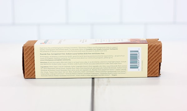 Organic Complete Care Toothpaste - Cinnamon