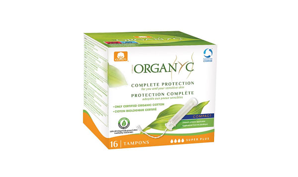 Organic Compact Applicator Tampons Super Plus