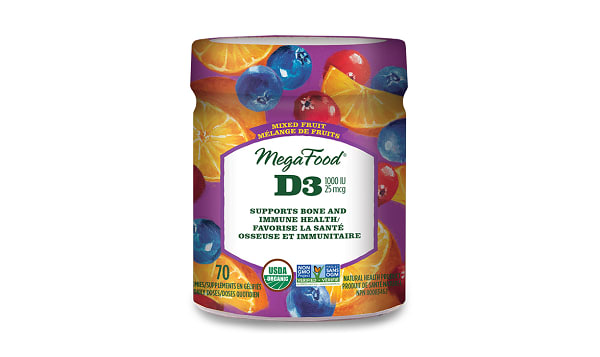 Organic Vitamin D3 Wellness Mixed Fruit Gummies