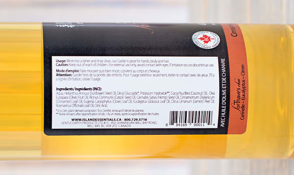 Liquid Castile Soap - Cinnamon, Eucalyptus & Lemon