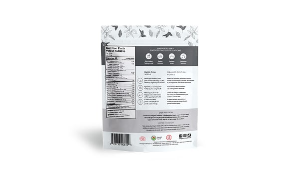 Organic Dark Chia Seeds, Whole