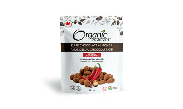 Organic Dark Chocolate Covered Almonds with Chili