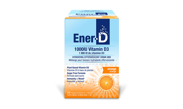 Ener-D Multivitamin Drink Mix, 1000 IU Vitamin D - Sugar Free Orange