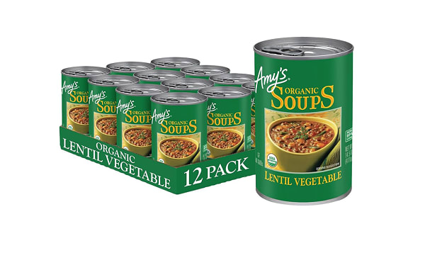 Organic Lentil Vegetable Soup - BPA Free - CASE