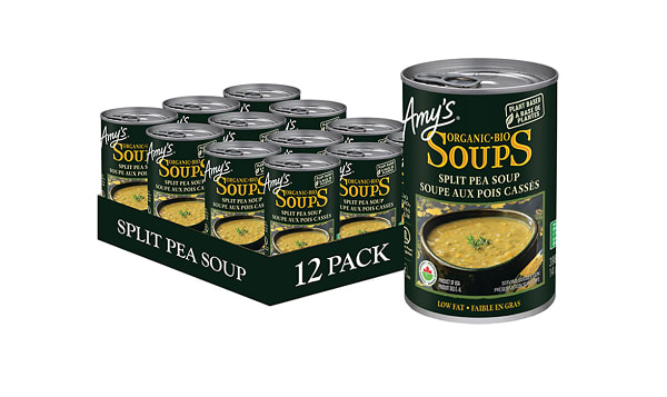 Organic Split Pea No Fat Soup - BPA Free - CASE