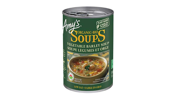 Organic Vegetable Barley Low Fat Soup - BPA Free
