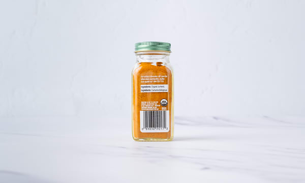 Organic Turmeric Root, Ground in Glass Bottle