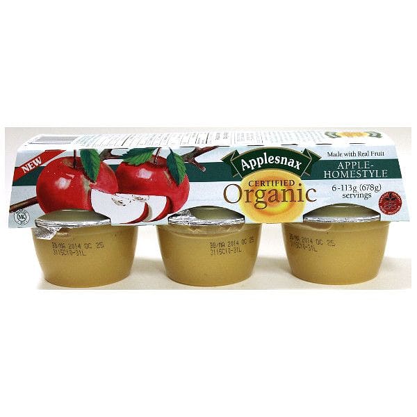Applesnax Organic Homestyle Applesauce Cups, 6 x 113g Shop at SPUD.ca