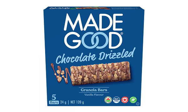 Organic Chocolate Drizzled Vanilla Granola Bars