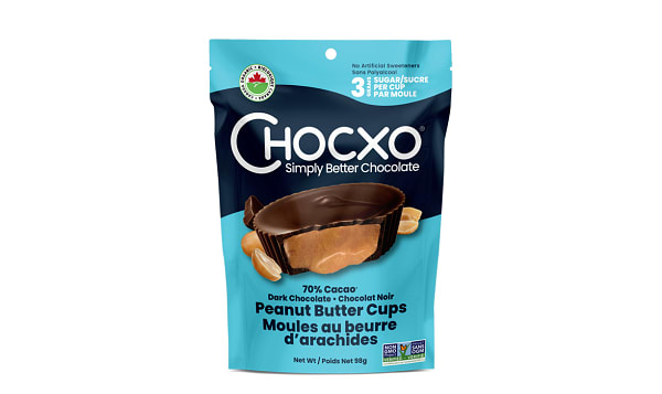 Organic Peanut Butter Cups, Dark Chocolate, 70% (Pouch)