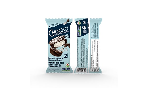Organic Coconut Cups, Dark Chocolate, 85% Cacao