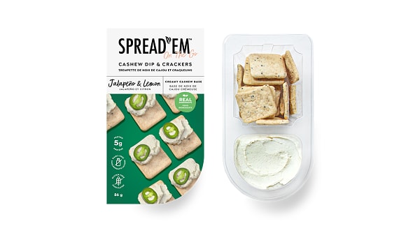 On The Go - Jalapeno & Lemon Cashew Dip & Crackers