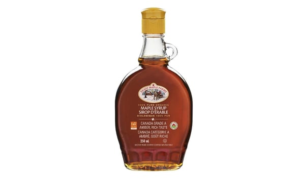 Organic Amber Maple Syrup, Rich