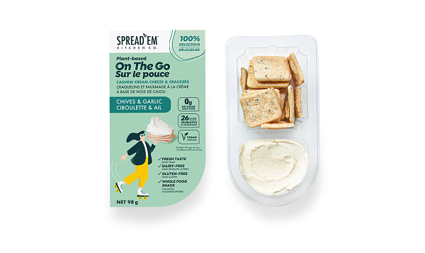 On The Go - Chive And Garlic Cashew Dip & Crackers