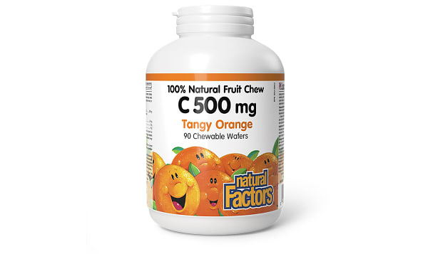 Vitamin C 500mg Natural Fruit Chew - Tangy Orange