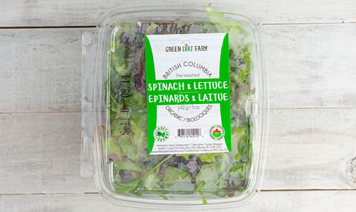 Local Organic Salad Greens, Spinach & Lettuce - 5oz- Code#: PR210166LCO