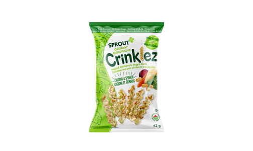 Organic Crinklez Cheddar & Spinach- Code#: BB0046