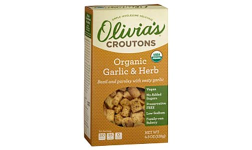 Organic Garlic & Herb Croutons- Code#: BR0390