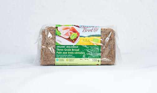 Organic Three Grain Bread- Code#: BR0565