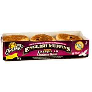 Organic Sprouted Cinnamon Raisin English Muffins (Frozen)- Code#: BR103