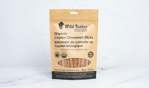 Organic Large Organic Ceylon Cinnamon - Sticks- Code#: BU0847