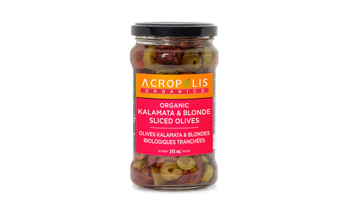 Organic Kalamata & Blonde Sliced Olives- Code#: BU1035