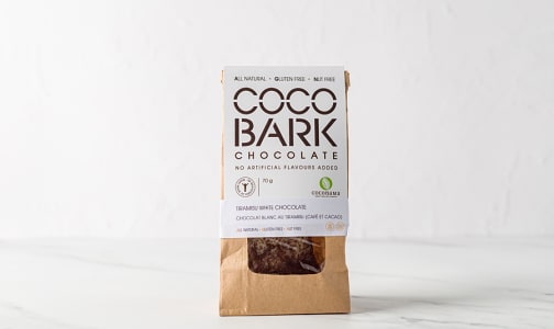 COCOBARK White chocolate 26% with tiramisu (coffee and cocoa)- Code#: DE1186